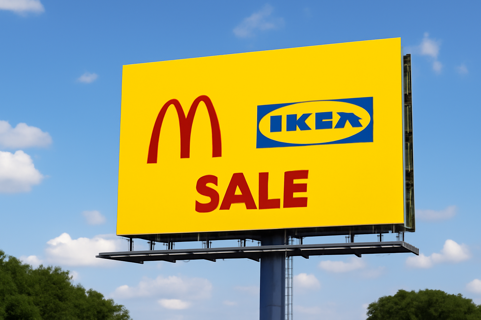 رنگ زرد در تبلیغات بیلبوردی