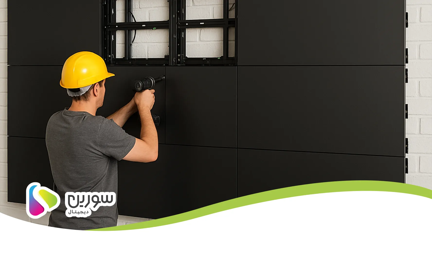 نحوه نصب ویدئووال بر روی دیوار